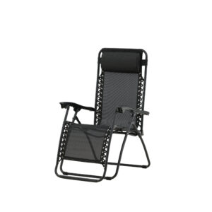 Melker – Bain de soleil – Noir – 90 x 112 x 65 cm