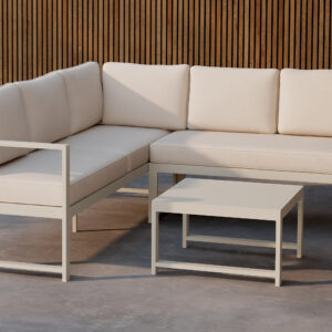Salvador – Salon d&rsquo;angle – Beige – 61 x 118/190 x 69 cm