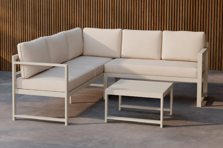 Salvador – Salon d'angle – Beige – 61 x 118/190 x 69 cm
