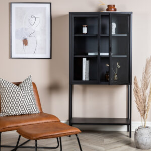 Misha – Meuble de rangement – Noir – 35 x 150 x 75 cm