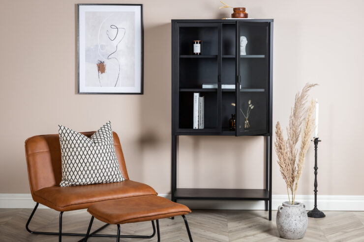 Misha – Meuble de rangement – Noir – 35 x 150 x 75 cm