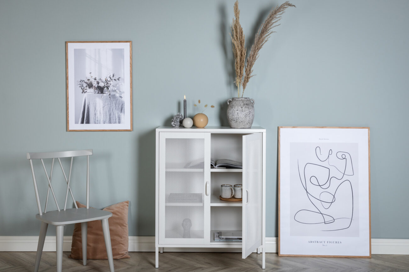 Misha – Meuble de rangement – Blanc – 40 x 102 x 80 cm