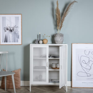 Misha – Meuble de rangement – Blanc – 40 x 102 x 80 cm