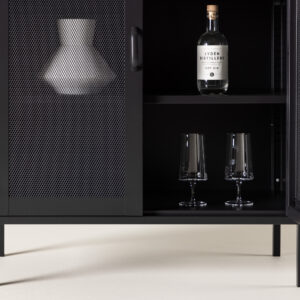 Misha – Meuble de rangement – Noir – 40 x 101,5 x 80 cm