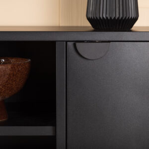 Piring – Meuble TV – Noir – 40 x 63 x 120 cm