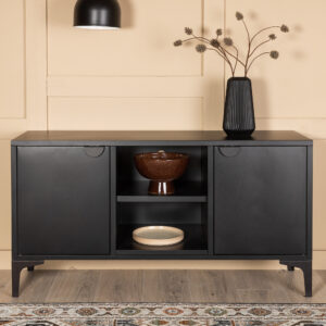 Piring – Meuble TV – Noir – 40 x 63 x 120 cm