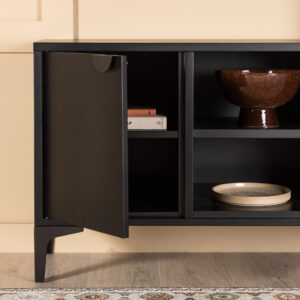 Piring – Meuble TV – Noir – 40 x 63 x 120 cm