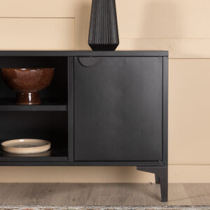 Piring – Meuble TV – Noir – 40 x 63 x 120 cm
