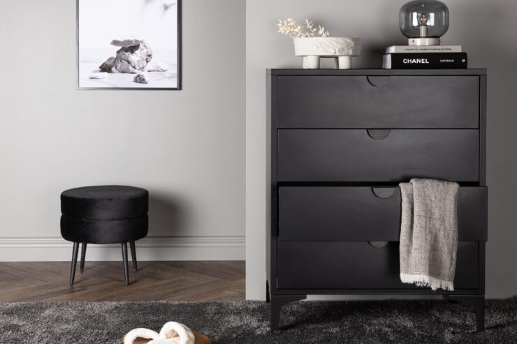 Piring – Commode – Noir – 40 x 98 x 78 cm