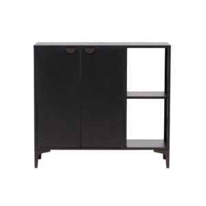 Piring – Meuble de rangement – Noir – 42 x 100 x 110 cm