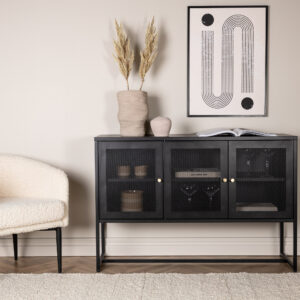 Malla – Meuble de rangement – Noir – 40 x 80 x 120 cm