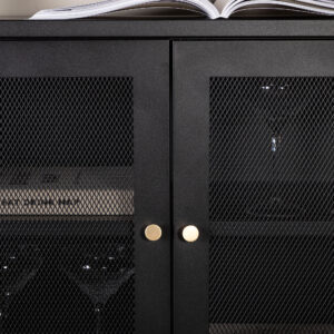 Malla – Meuble de rangement – Noir – 40 x 80 x 120 cm