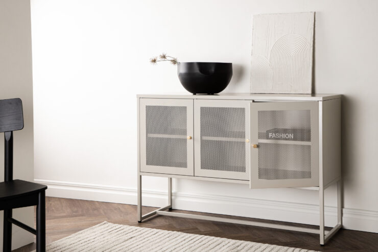 Malla – Meuble de rangement – Beige – 40 x 80 x 120 cm
