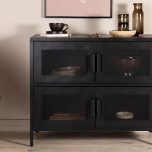 Nett – Meuble de rangement – Noir – 40 x 75 x 90 cm