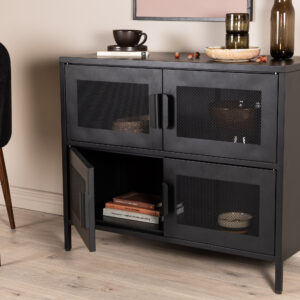 Nett – Meuble de rangement – Noir – 40 x 75 x 90 cm