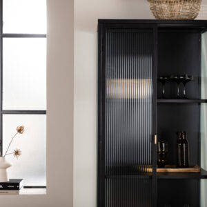 Garis – Meuble de rangement – Noir – 40 x 160 x 70 cm