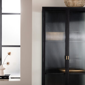 Garis – Meuble de rangement – Noir – 40 x 160 x 70 cm