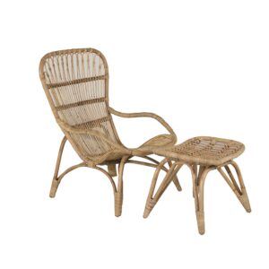 Ella – Fauteuil lounge – Blanc cassé – 76 x 65 x 98 cm