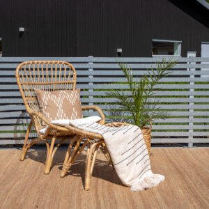 Ella – Fauteuil lounge – Blanc cassé – 76 x 65 x 98 cm