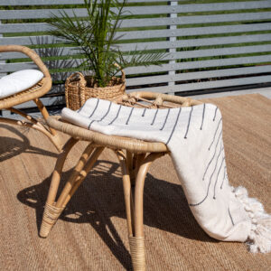 Ella – Fauteuil lounge – Blanc cassé – 76 x 65 x 98 cm