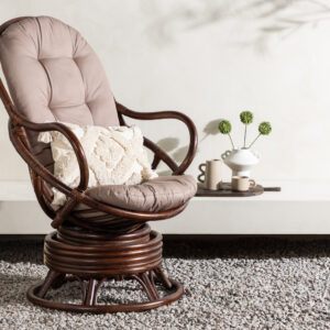 Swing – Fauteuil lounge – Noyer foncé – 85 x 108 x 74 cm