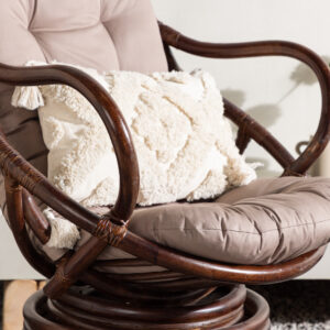 Swing – Fauteuil lounge – Noyer foncé – 85 x 108 x 74 cm
