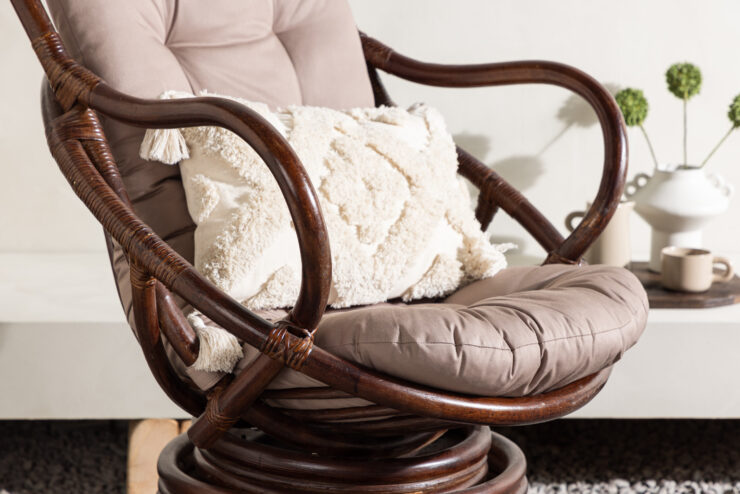 Swing – Fauteuil lounge – Noyer foncé – 85 x 108 x 74 cm