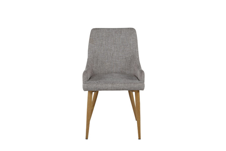 Plaza – Chaise de salle à manger – Gris, Naturel, Gris clair – 58 x 86 x 49 cm