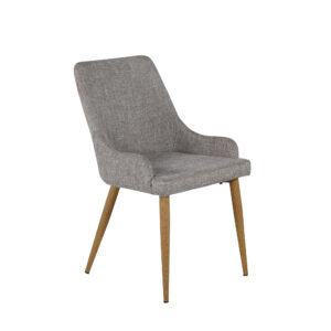 Plaza – Chaise de salle à manger – Gris, Naturel, Gris clair – 58 x 86 x 49 cm