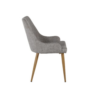 Plaza – Chaise de salle à manger – Gris, Naturel, Gris clair – 58 x 86 x 49 cm