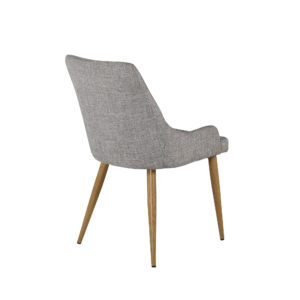 Plaza – Chaise de salle à manger – Gris, Naturel, Gris clair – 58 x 86 x 49 cm