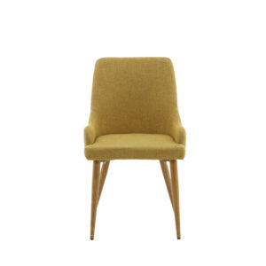 Plaza – Chaise de salle à manger – Naturel, Jaune, Moutarde – 58 x 86 x 49 cm