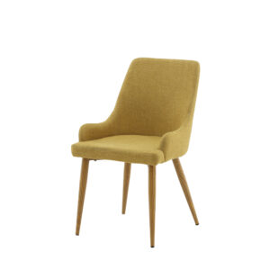 Plaza – Chaise de salle à manger – Naturel, Jaune, Moutarde – 58 x 86 x 49 cm