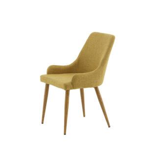 Plaza – Chaise de salle à manger – Naturel, Jaune, Moutarde – 58 x 86 x 49 cm