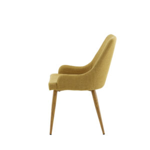 Plaza – Chaise de salle à manger – Naturel, Jaune, Moutarde – 58 x 86 x 49 cm
