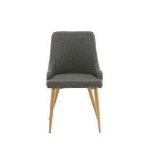 Plaza – Chaise de salle à manger – Naturel, Gris foncé – 58 x 86 x 49 cm