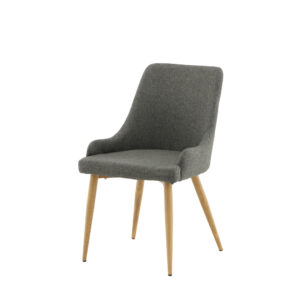 Plaza – Chaise de salle à manger – Naturel, Gris foncé – 58 x 86 x 49 cm