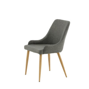 Plaza – Chaise de salle à manger – Naturel, Gris foncé – 58 x 86 x 49 cm