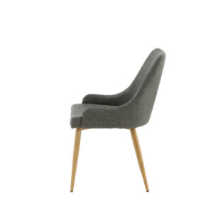 Plaza – Chaise de salle à manger – Naturel, Gris foncé – 58 x 86 x 49 cm