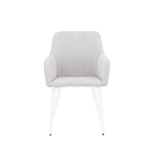 Comfort – Chaise de salle à manger – Gris clair, Blanc – 61 x 92 x 58 cm
