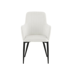 Comfort – Chaise de salle à manger – Noir, Blanc – 61 x 92 x 58 cm