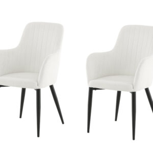 Comfort – Chaise de salle à manger – Noir, Blanc – 61 x 92 x 58 cm