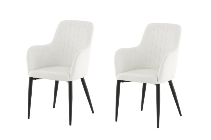 Comfort – Chaise de salle à manger – Noir, Blanc – 61 x 92 x 58 cm