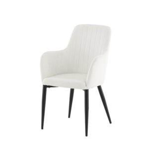 Comfort – Chaise de salle à manger – Noir, Blanc – 61 x 92 x 58 cm