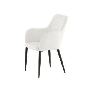 Comfort – Chaise de salle à manger – Noir, Blanc – 61 x 92 x 58 cm
