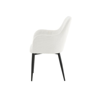 Comfort – Chaise de salle à manger – Noir, Blanc – 61 x 92 x 58 cm