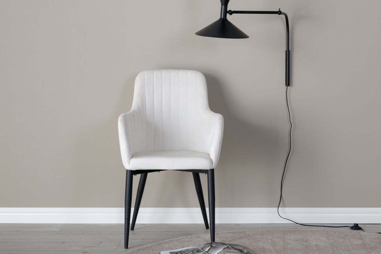Comfort – Chaise de salle à manger – Noir, Blanc – 61 x 92 x 58 cm