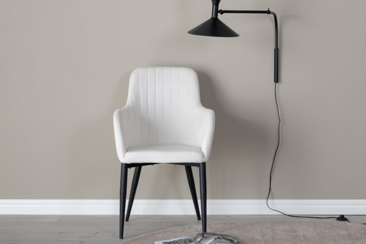Comfort – Chaise de salle à manger – Noir, Blanc – 61 x 92 x 58 cm