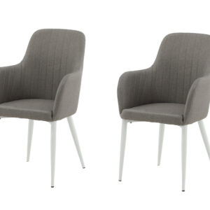 Comfort – Chaise de salle à manger – Gris, Blanc – 61 x 92 x 58 cm