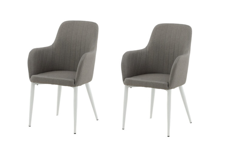 Comfort – Chaise de salle à manger – Gris, Blanc – 61 x 92 x 58 cm